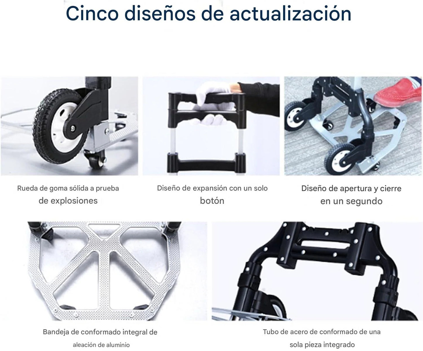 Carretilla plegable de aluminio reforzado