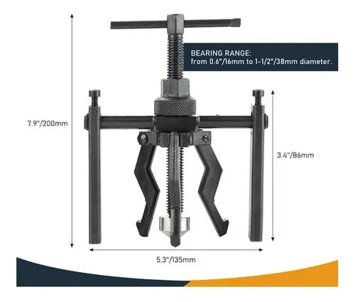 Extractor De Rodamientos Internos De Balineras De 3 Mordazas