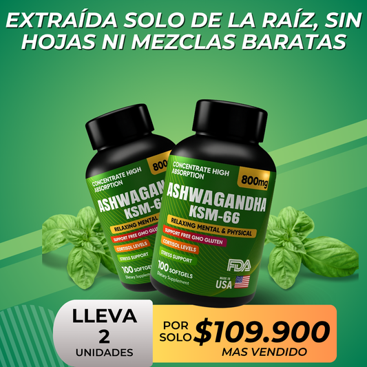 ASHWAGANDHA KSM-66 CON SELLO AMERICANO